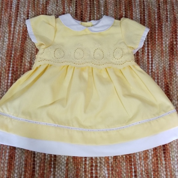 lemon yellow dress for baby girl